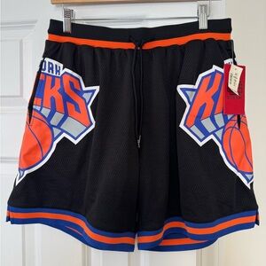 Black and Orange Knicks Basketball Shorts